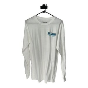 Reel Legends Men's White Long Sleeve Crewneck Graphic Fishing T-Shirt Size M NWT